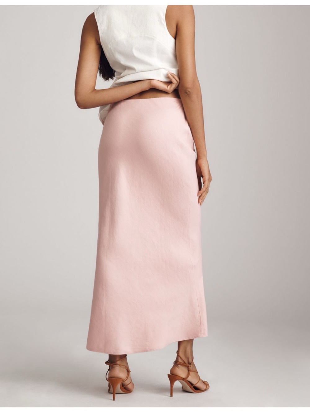NWT Anthropologie Tilda Maxi Slip Skirt: Linen Edition XL - Picture 3 of 10